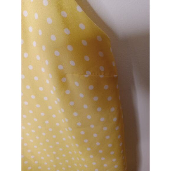 A New Day-Women's Size Small Yellow Polka Dot Essential Tank Top. Summer, Fun - Picture 3 of 9